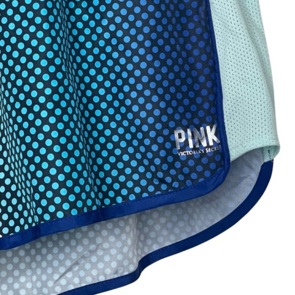 VICTORIA'S SECRET PINK | Women's Blue Athletic Shorts Polka Dot | Size L - Picture 3 of 9